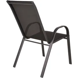 Garden Pleasure RIONA Gartenstuhl 55 x 73 x 94 cm schwarz 2 St.