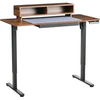 Beliani Schreibtisch LUCAMA Braun / Schwarz