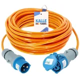 KALLE DAS KABEL - Kalle Verlängerungskabel cee 230V 16A 2,5mm2 Extreme Signal Orange IP44 15 Meter