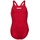 Arena Mädchen Girl's Team Swimsuit Swim Pro Solid Badeanzüge, Red-white, 164 EU