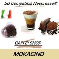 50 Kapseln kompatibel mit Nespresso®, Caffè Shop Mischung "Mokaccino"