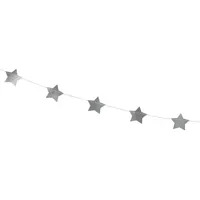 Partydeco Girlande Sterne 3,6m Silber
