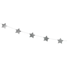 Partydeco Girlande Sterne 3,6m Silber