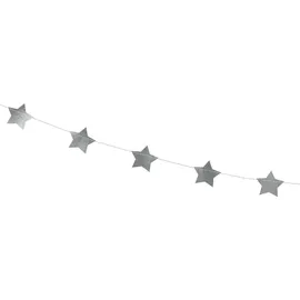 Partydeco Girlande Sterne 3,6m Silber