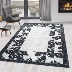 Teppich AYYILDIZ TEPPICHE "FIESTA 4307", schwarz, B:160cm H:6mm L:230cm, Polyester, Teppiche, Pflegeleicht / Moderner Fell Look