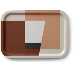 applicata - Tapas Tablett Clay, small, rot / schwarz / grau / orange