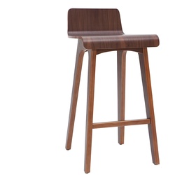Barstuhl aus dunklem Holz 65 cm BALTIK