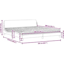 vidaXL Dover 200 x 200 cm Cappuccino-Braun