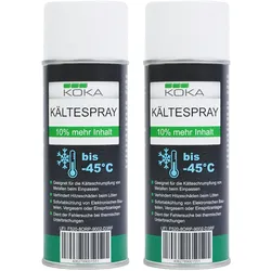 2x KOKA Kältespray –45 °C, 440 ml Spraydose, zur Kühlung & Kälteschrumpfung, brennbar