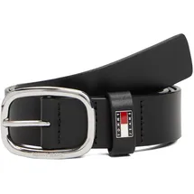 Tommy Hilfiger Oval Ledergürtel schwarz 85 cm