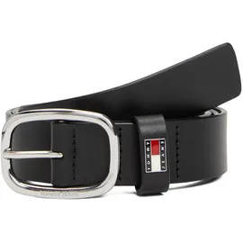 Tommy Hilfiger Oval Ledergürtel schwarz 85 cm