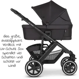 ABC-Design ABC Design 3in1 Kinderwagen-Set Salsa 4 Air - inkl. Babywanne OneSize - Schwarz