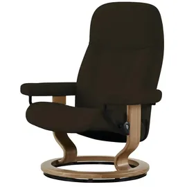 Stressless Relaxsessel Leder 85 x 100 x 77 cm Braun mit Hocker