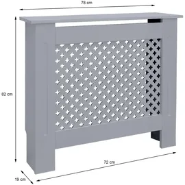 ML-Design Heizungsverkleidung Wabenmuster 78x19x82 cm Grau