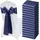 Vevor Satin-Stuhlschärpen mit Schleifen 50 St. Marineblau