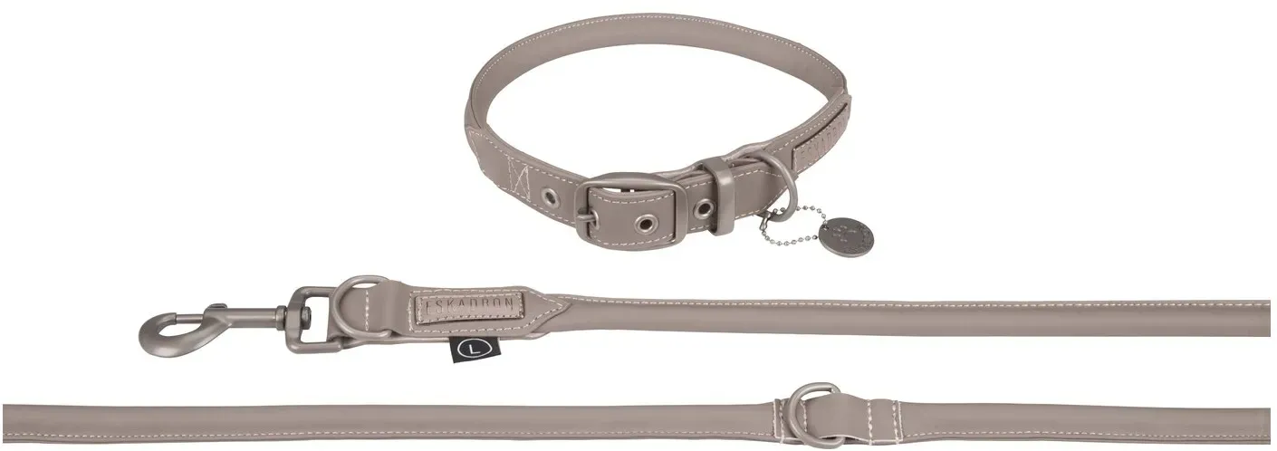 ESKADRON Classic Sports Hunde Set Leather velvet taupe XL (53 - 60 cm)
