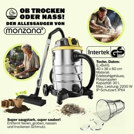 monzana Nass Trockensauger 30L