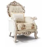 Xlmoebel Ohrensessel Chesterfield Barock Sofa Möbel Einrichtung Couch Stuhl (1-St., 1-Sitzer), Made in Europa weiß