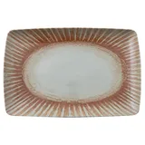 ARTHUR KRUPP 67382B29 Arthur Krupp Rechteckiger Teller Cm 35x22 Sunlight Red Stoneware