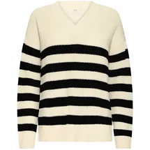 Oxmo V-Ausschnitt-Pullover Weiß S