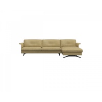 FLEXLUX Ecksofa Glow, super bequem durch hochwertigem Sitzaufbau mit Federkern, L-Form, Modernes skandinavisches Design gelb