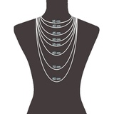 VIVANCE Collierkettchen »925/- Sterling Silber Panzerkette diamantiert 80 cm«, 91976439-0 weiß