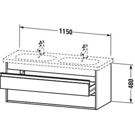 Duravit Ketho Waschtischunterschrank, 2 Schubkästen, wandhängend