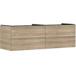 hansgrohe Xelu Q Waschtischunterschrank 54092000 1560x485x550mm, 4 Schubkästen, Eiche Natur, chrom