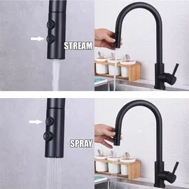 Siehe Bilder Schwarzer Wasserhahn Ausziehbar Hochdruck