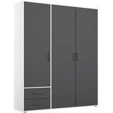 Rauch BLUE Kleiderschrank Voyager 140 x 194 cm Dekor Grau, Weiß Grau /