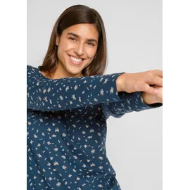 bonprix Langarmshirt Blau L
