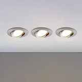 LINDBY 3er Set LED Andrej Modern in Alu 3-flammig Wohnzimmerleuchte