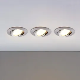 LINDBY 3er Set LED Andrej Modern in Alu 3-flammig Wohnzimmerleuchte