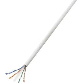 TRU Components Netzwerkkabel CAT 6 U/UTP 4 x 2 x 0.27 Mm2 Weiß 50 m