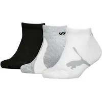 Puma Unisex Kids 100000969 Sneaker Sock, White/Grey/Black, 35/38 (3er