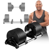 Miweba Sports Hantel VH200 | Profi Hanteln - Verstellbare Kurzhantel - Kurzhantel Set - Kurzhanteln - Stahl Hantelscheiben - Ergonomischer Griff - Kurzhantelset - Dumbbell (VH200 Hante 28.0 Kg)