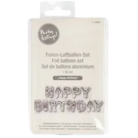 Papstar Folienluftballon-Set 12 St. Farbig sortiert Happy Birthday
