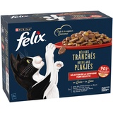 Felix 12x 80g Köstliche Scheibchen Farm-Auswahl in Gelee Felix Katzenfutter nass