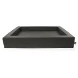 mypado Hundekorb Harko Premium, Kunstleder, Grau, auch orthopädisch Größe 80x60 Füllung Standard