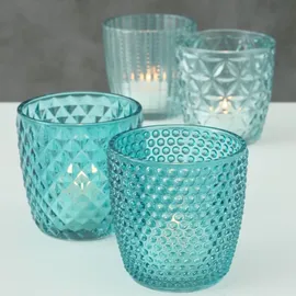 Boltze Windlicht Marilu Glas Türkis