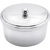 Weis Margarinedose rund aus Edelstahl, Silber, 13x13x6,5 cm