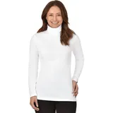 TRIGEMA Rollkragenshirt TRIGEMA "TRIGEMA Rollkragenshirt", Damen, Gr. XS, weiß, 95% Baumwolle, 5% Elasthan, Basic, Shirts