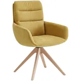 Venjakob Armlehnstuhl, Gelb, Holz, Textil, Wildeiche, eckig, A-Form, 61x90x64 cm, Goldenes M, Made in Germany, Dgm, DGM-Klimapakt, DGM-Emissionslabel, Sitzfläche 360° drehbar, Gestellauswahl, Esszimmer, Stühle, Esszimmerstühle, Armlehnenstühle