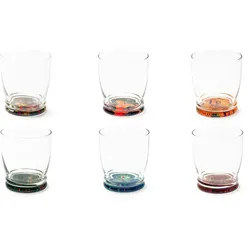 Excelsa Set Von 6 Wasserglas Aboriginal Glas 30 Cl Bunt