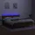 vidaXL Boxspringbett mit Matratze & LED Dunkelbraun 180x200 cm Stoff