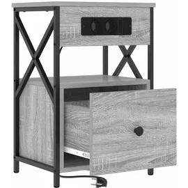 vidaXL Nachttisch Grau Sonoma 40 x 31 x 60 cm Holzwerkstoff