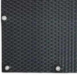 nyvi Balkonverkleidung 100 x 500 cm grau Polyrattan 2 St.