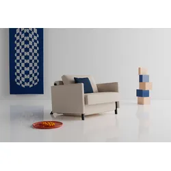 Sessel INNOVATION LIVING TM "CUBED Schlafsessel", beige (sand), B:104cm H:77cm T:103cm, Sessel