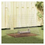 vidaXL Hühnerkäfig Silber 110 x 100 x 85 cm Verzinkter Stahl