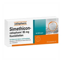 Simethicon ratiopharm 85 mg 20 St